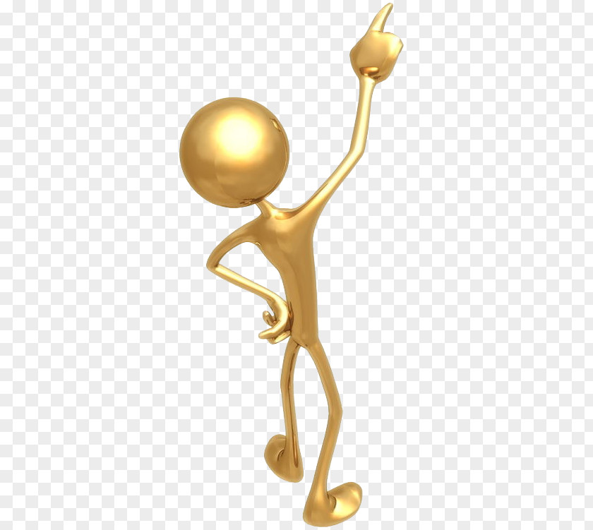 3D Oscars Stick Figure Gold Three-dimensional Space PNG