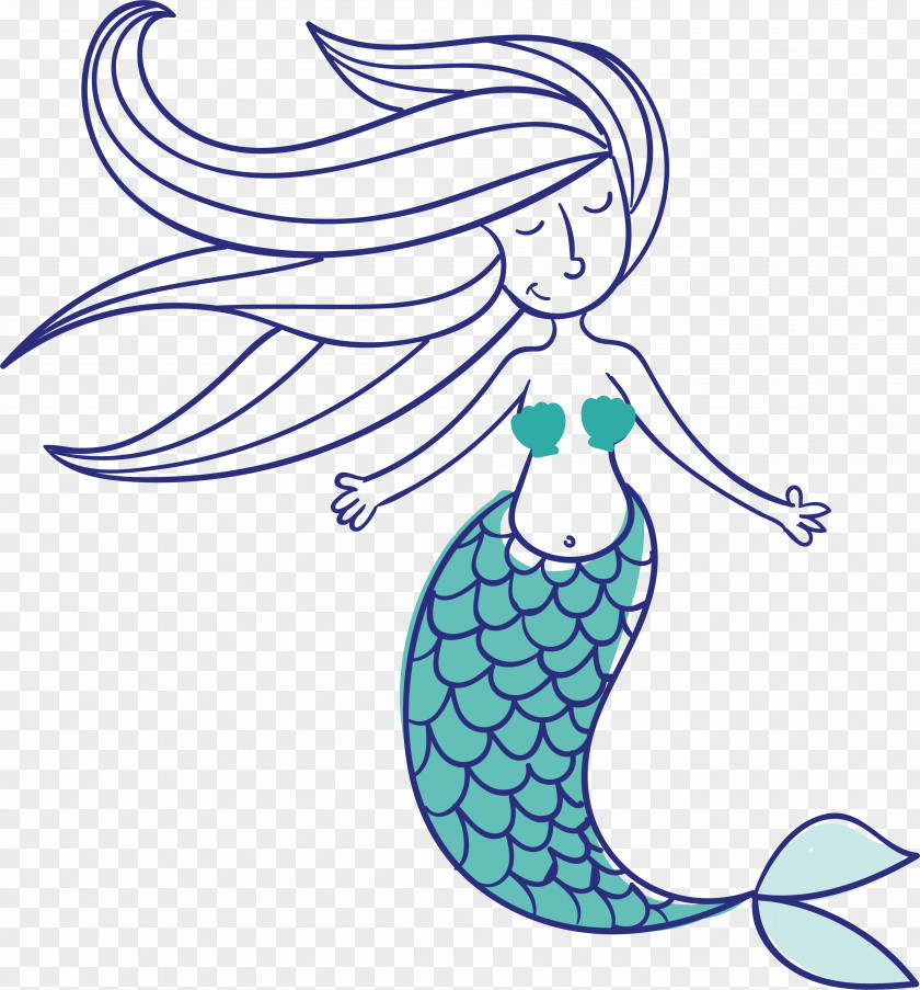 Cartoon Mermaid Design Euclidean Vector Mythology Icon PNG