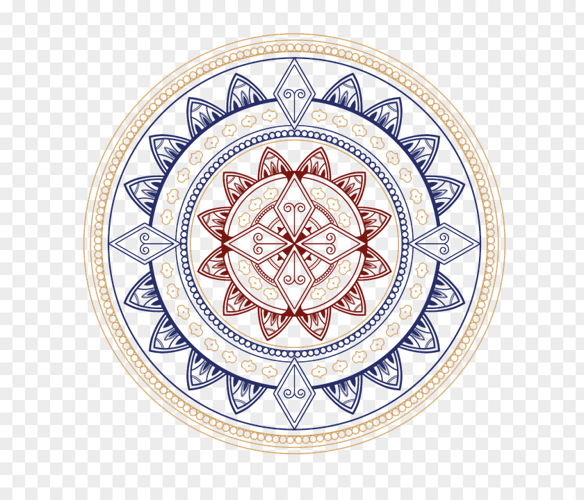 Buddhism Mandala Ornament Meditation Overlapping Circles Grid PNG