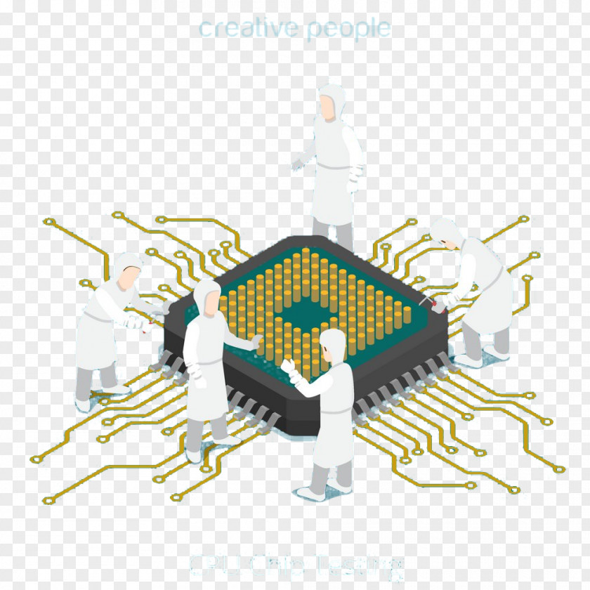 Cpu Chip Testing Central Processing Unit Integrated Circuit Vector Processor PNG