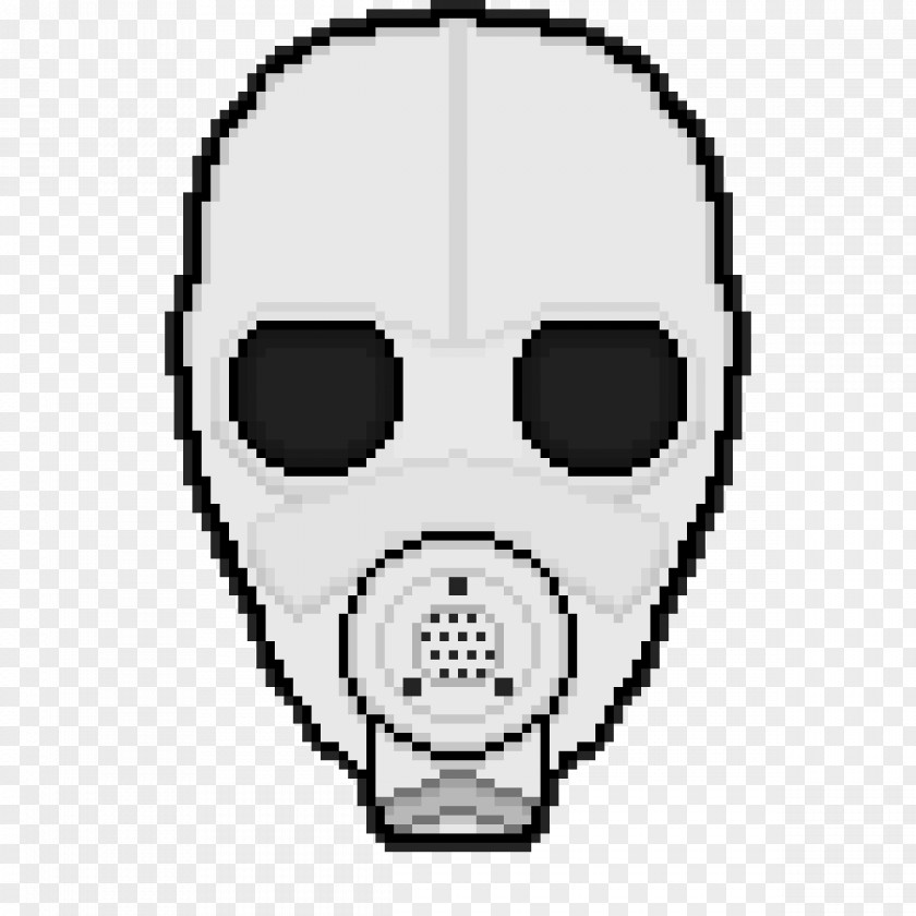T600 Air Filter Gas Mask Pixel Art Face PNG