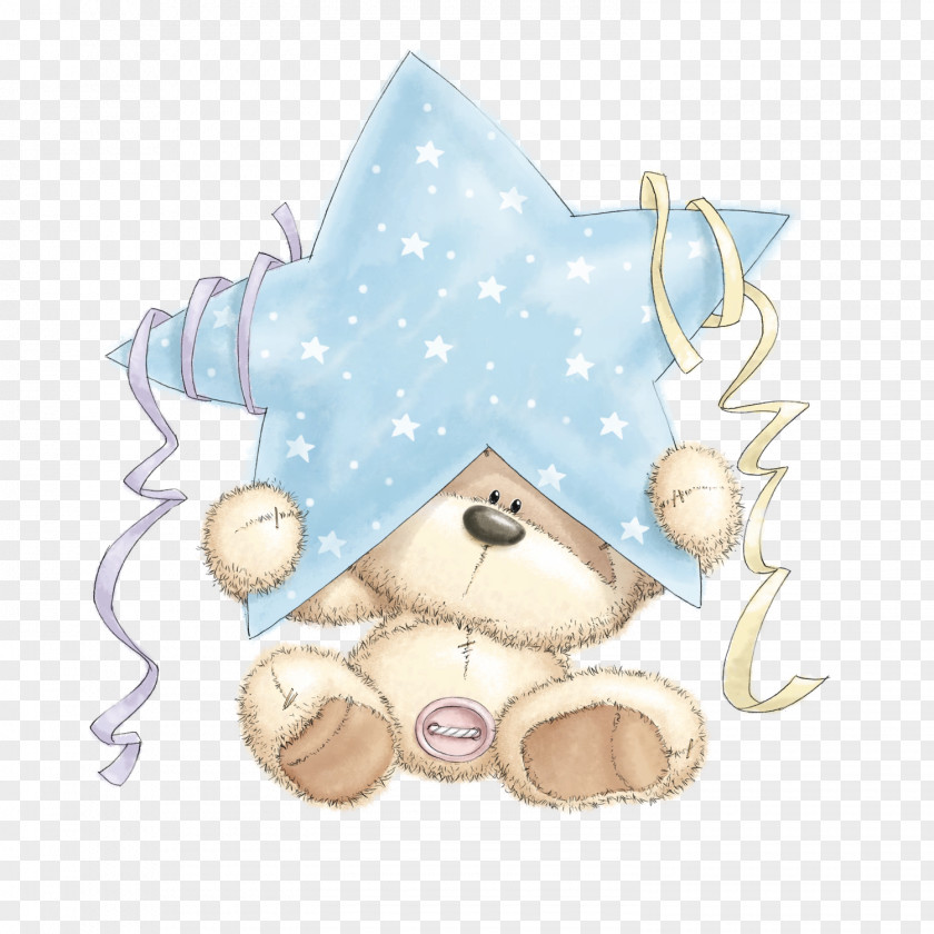 Teddy Bear Drawing PNG bear , sweet, brown holding blue star illustration clipart PNG
