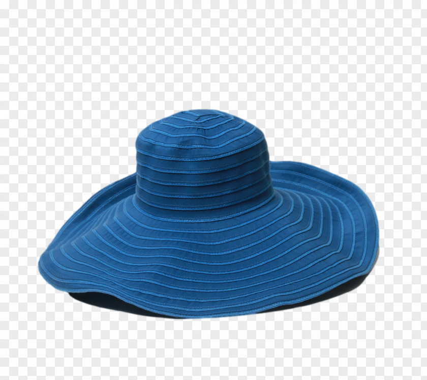 Beach Hat Sun Cobalt Blue PNG