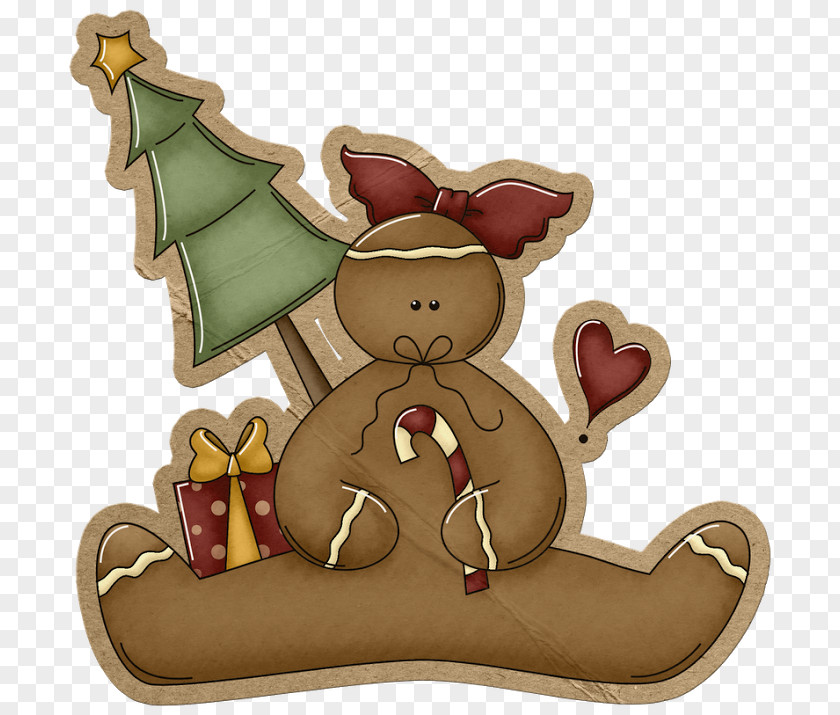 Gingerbread House Man Christmas Ornament PNG