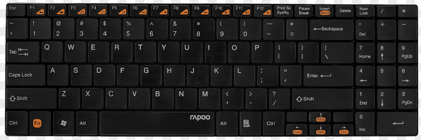 Keyboard Computer Rapoo Wireless Ultra-slim E9070 Deutsch Numeric Keypads PNG