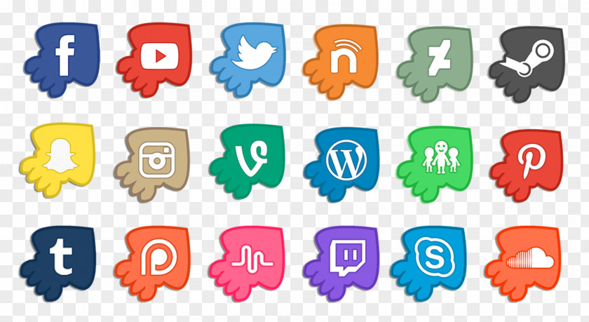 Social Media Flat Design PNG