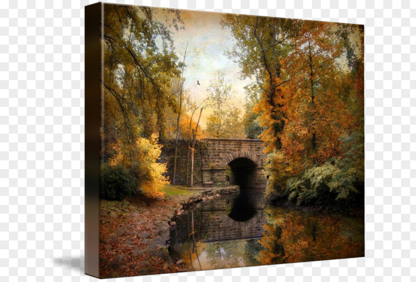 Country Bridge Painting Work Of Art Picture Frames PNG