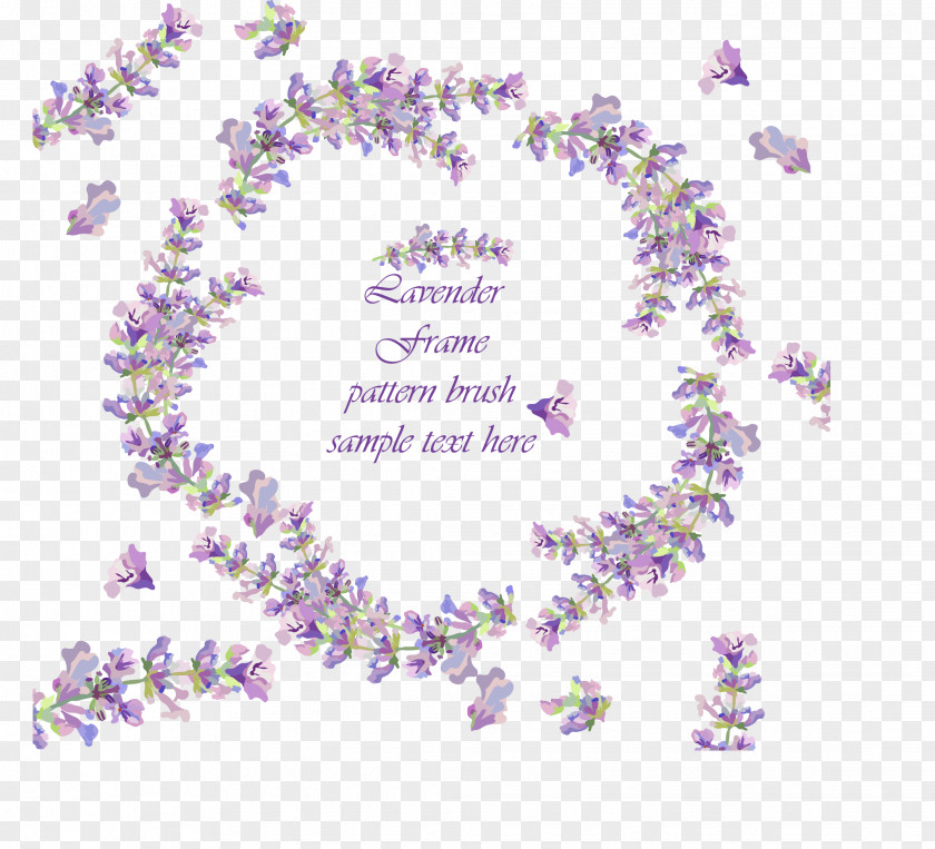 Romantic Lavender Wreath Euclidean Vector Flower PNG