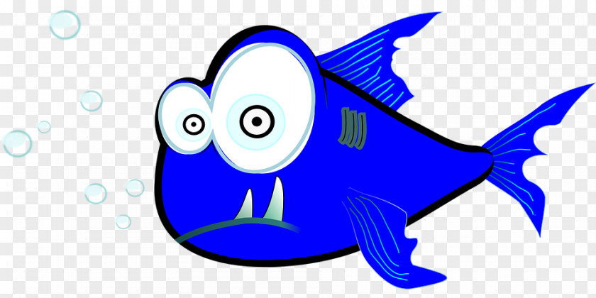 Blue Fish Piranha Clip Art PNG