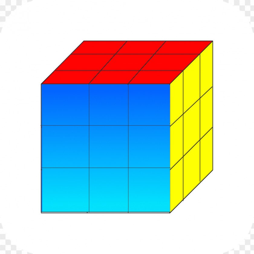 Hand Painted Color Rubik's Cube Line Point Angle PNG