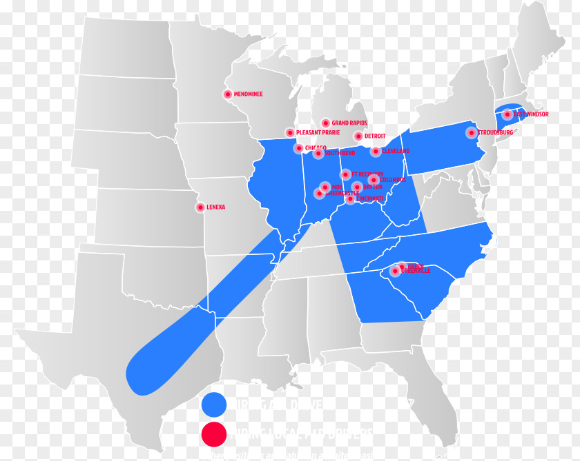 Map Affiliated Foods Midwest PNG