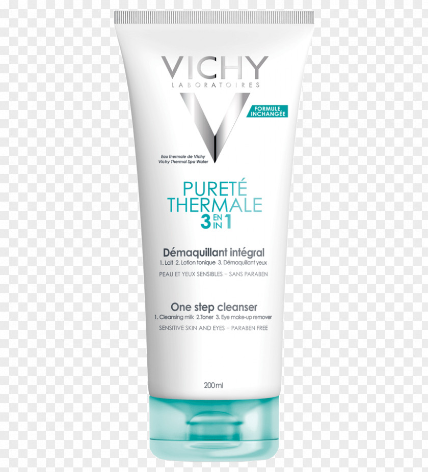 Step Skin Care Lotion Cleanser Vichy Pureté Thermale 3-In-1 One Cleansing Solution Cosmetics PNG