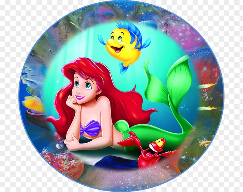 Under Sea Ariel The Little Mermaid Frosting & Icing Rapunzel Edible Ink Printing PNG