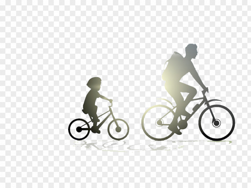 Cycling Father And Son Father's Day Gift Mother's Love PNG