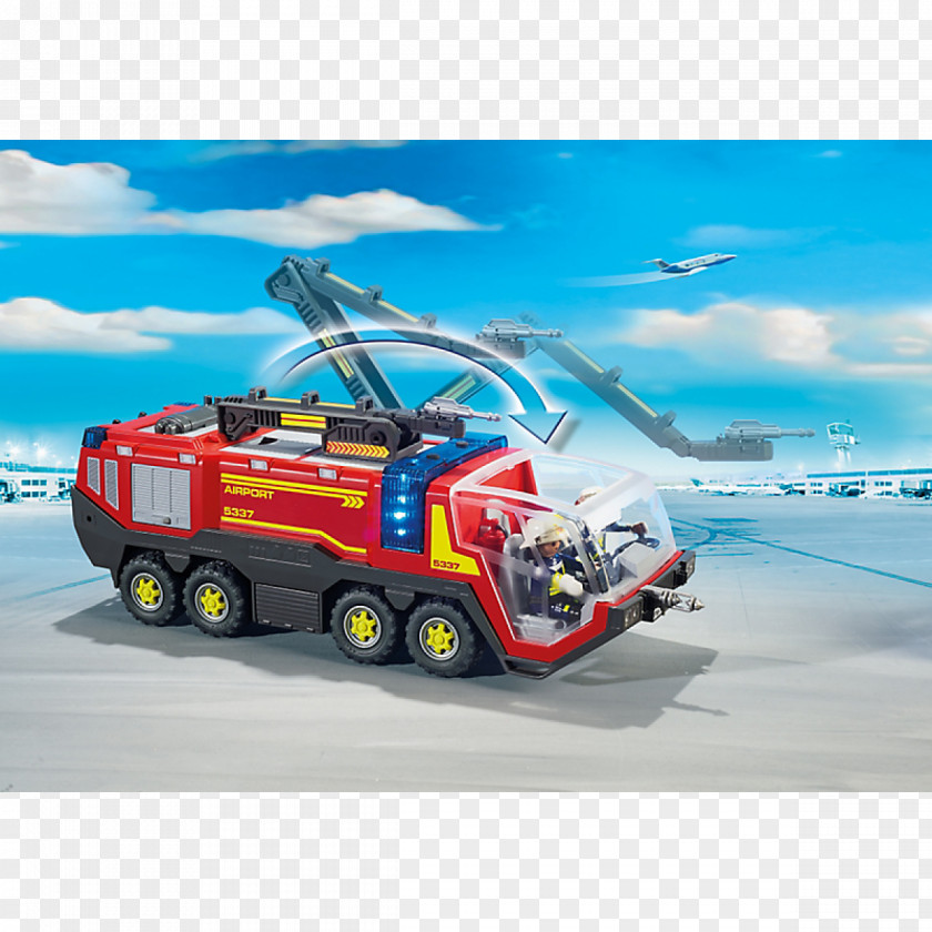 Fire Engine Playmobil Light Station Airport PNG