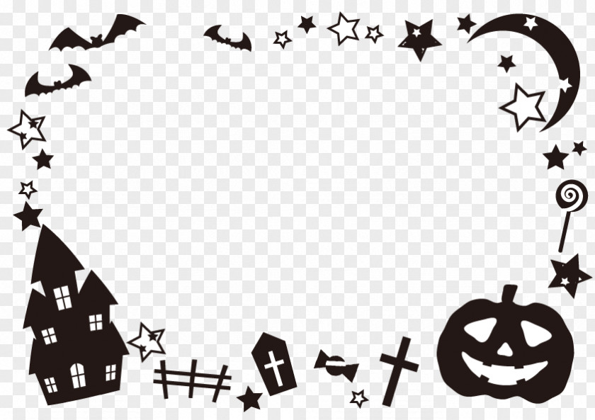 Horrible Halloween Transparent Frames. PNG