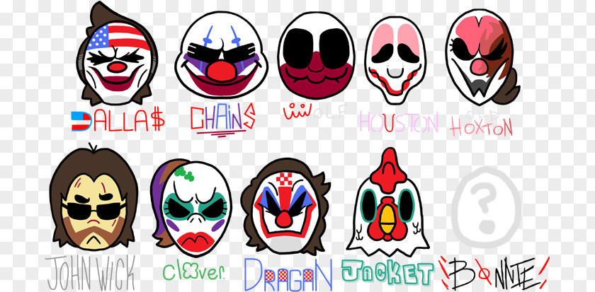 Payday 2 Transparent Jacket Video Games Mask PNG