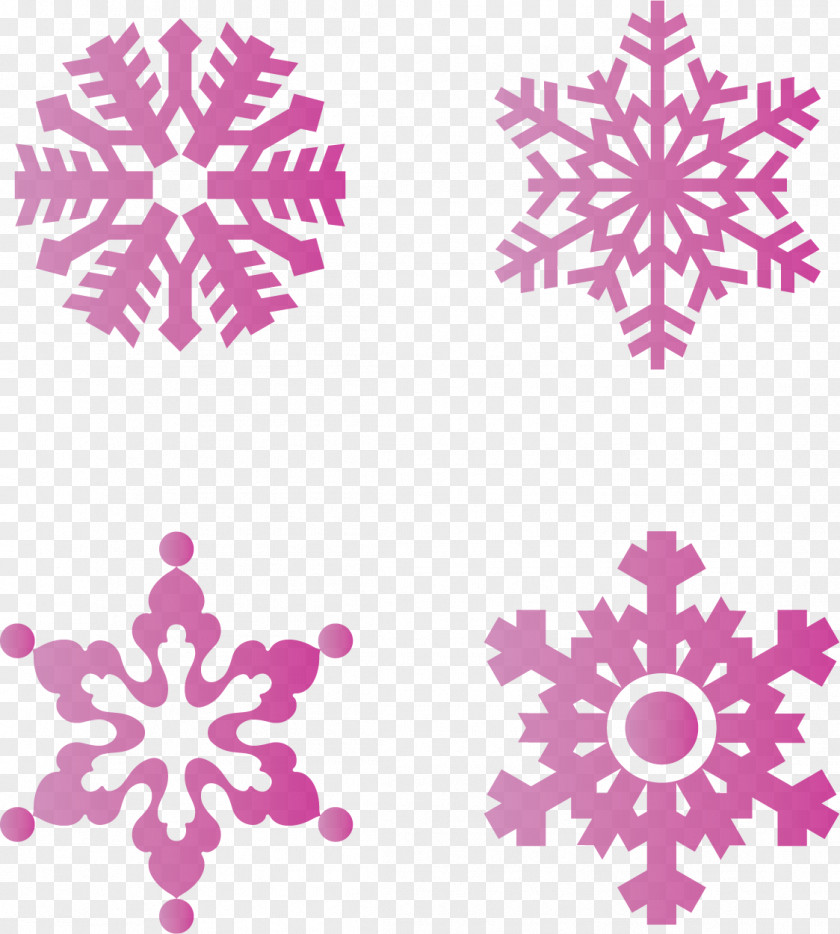 Purple Sky Snow Snowflake Vector Material PNG
