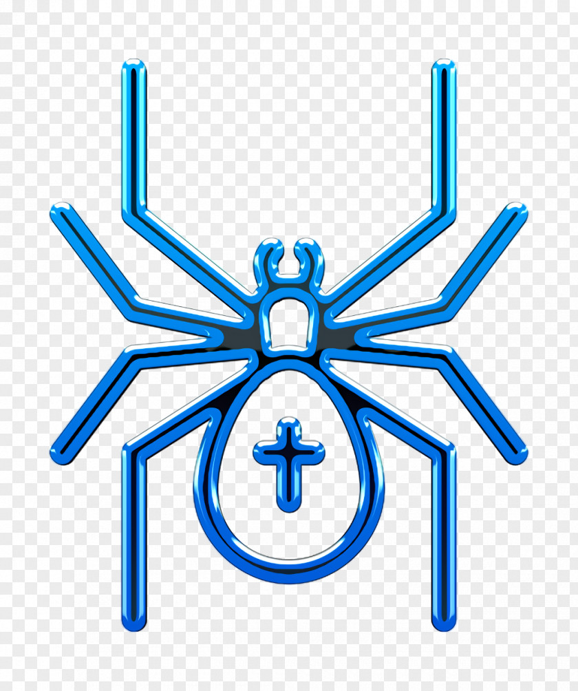 Symmetry Electric Blue Halloween Icon Spider PNG