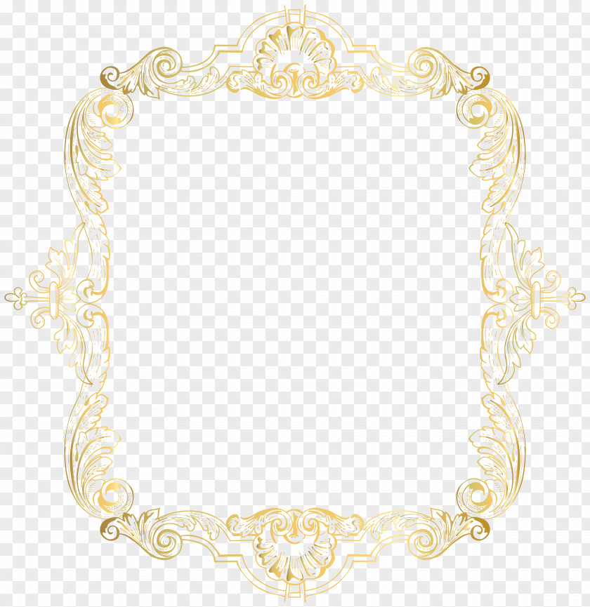Vintage Border Frame Gold Clip Art Image Text Picture Yellow Pattern PNG