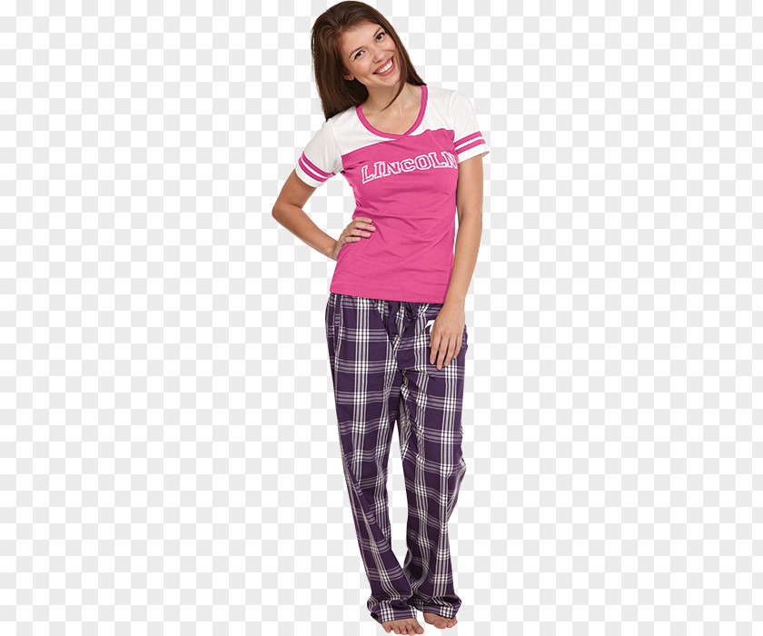 T-shirt Pajamas Tartan Sleeve Pants PNG