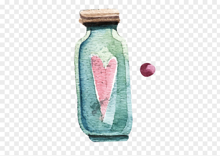 Wishing Painted Bottle Love Gratitude Happiness Thought Message PNG