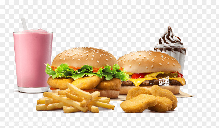 Burger King Hamburger Cheeseburger Fast Food French Fries Veggie PNG