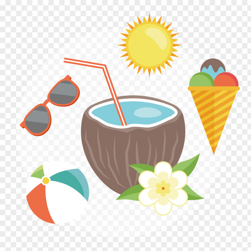 Vector Coconut Juice PNG