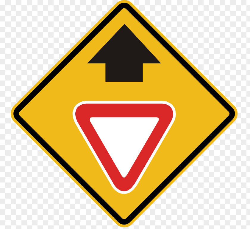 Traffic Sign Yield Warning Sticker PNG