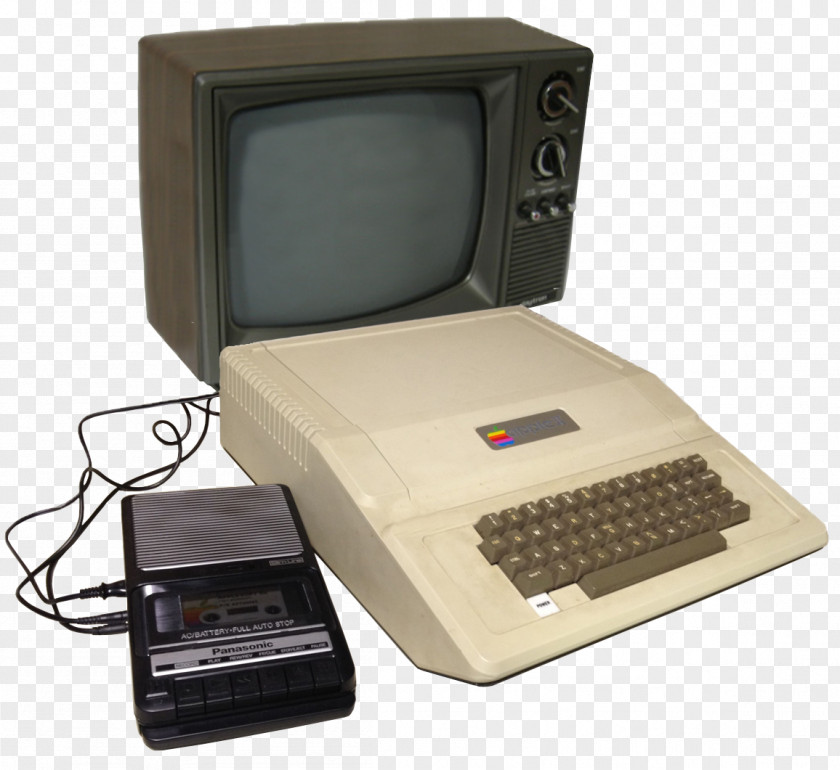 Vintage Computer Apple IIe II Series Plus PNG