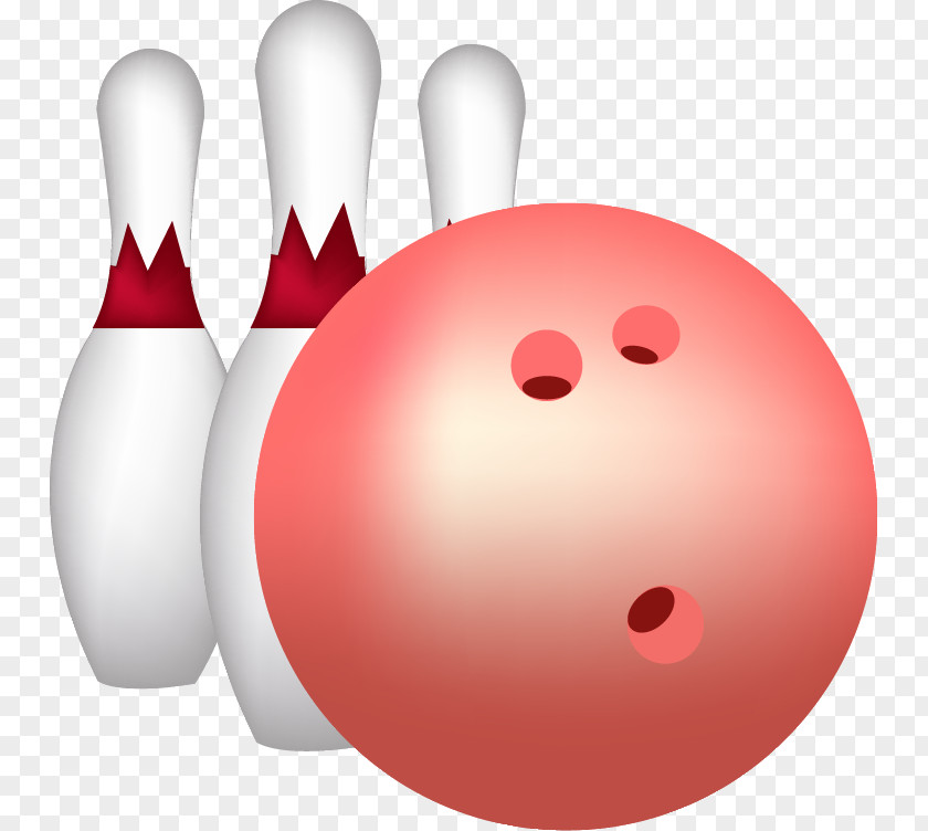 Bowling Painted Pink Pattern Ball Sport Euclidean Vector Ten-pin PNG