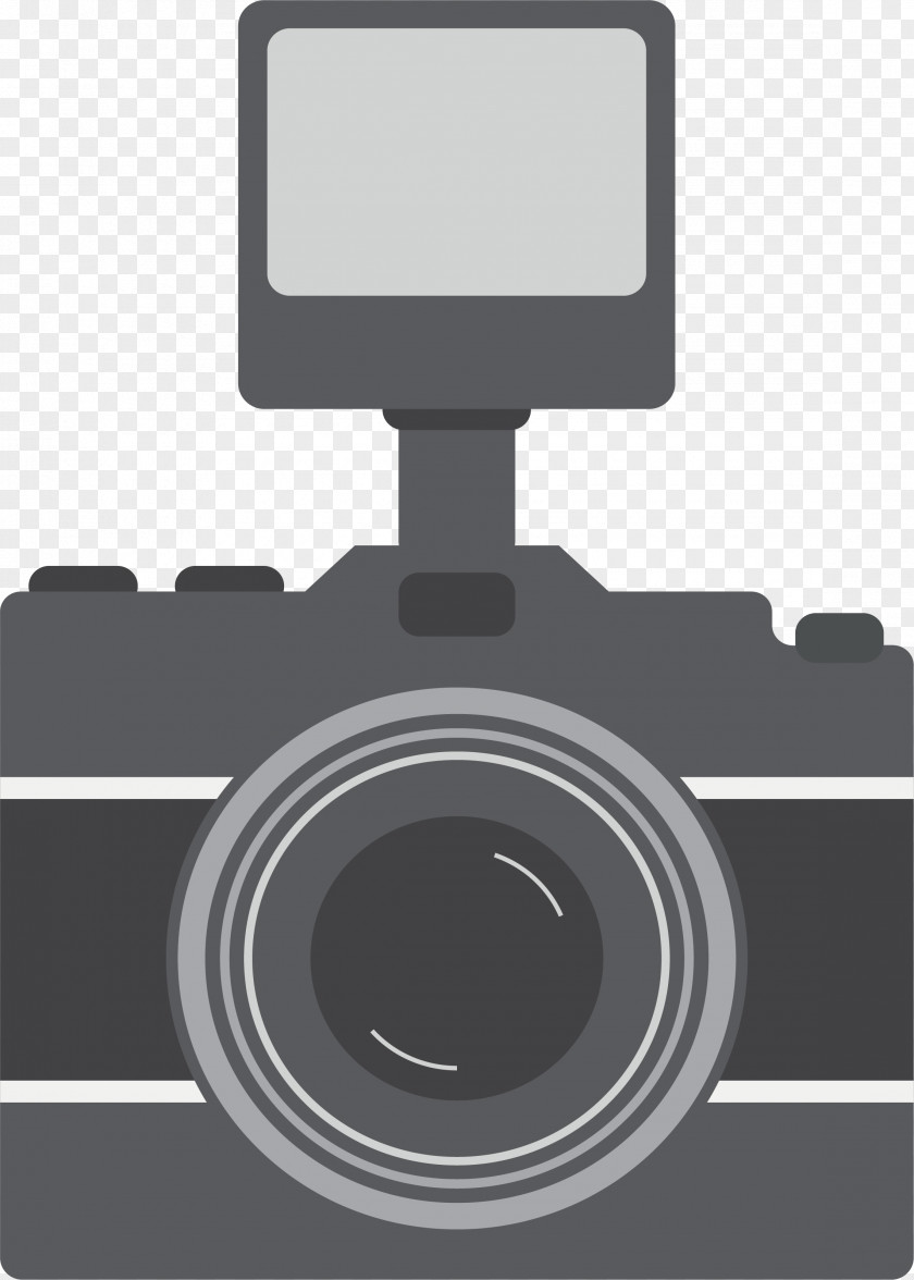 Gray SLR Camera Digital Lens Single-lens Reflex PNG