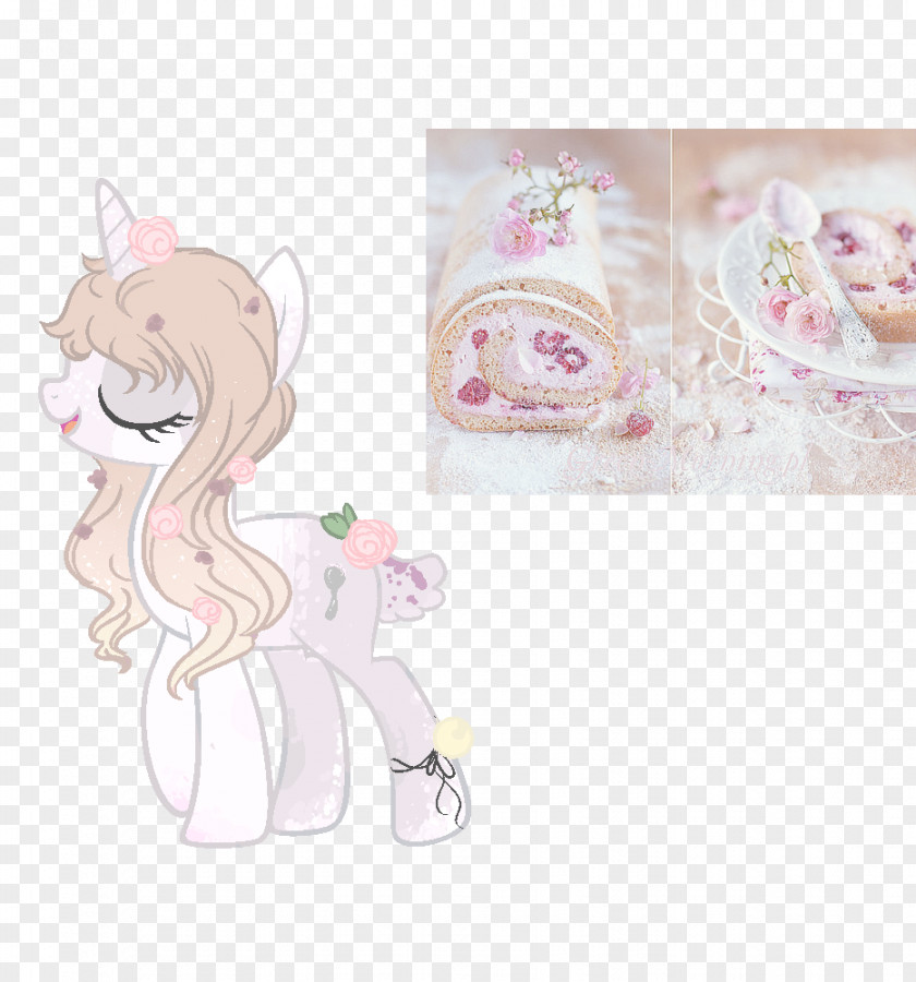 ROLL CAKE Horse Illustration Cartoon Design Figurine PNG