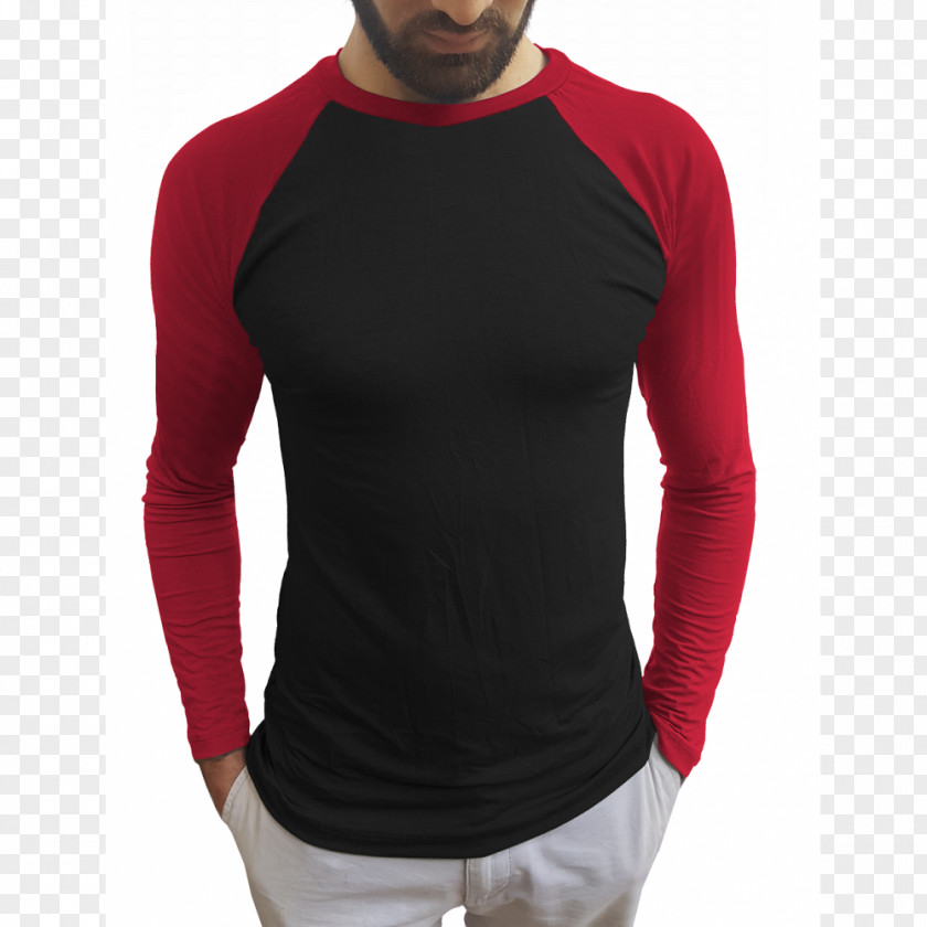 T-shirt Raglan Sleeve Red PNG