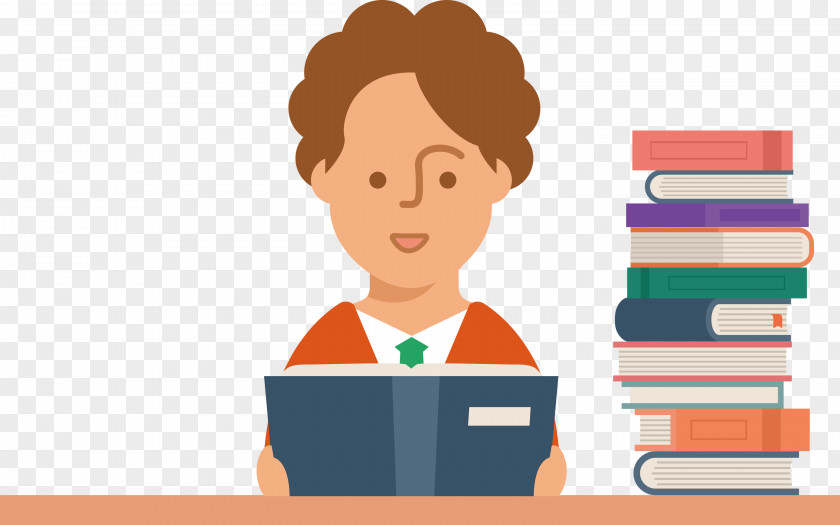 Teacher Reading Book PNG