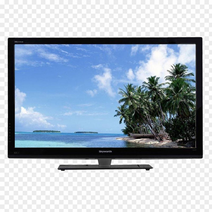 The Fourth-generation Ultra-high-definition LCD TV Magic Sound System Maldives Travel Beach Art Hotel PNG