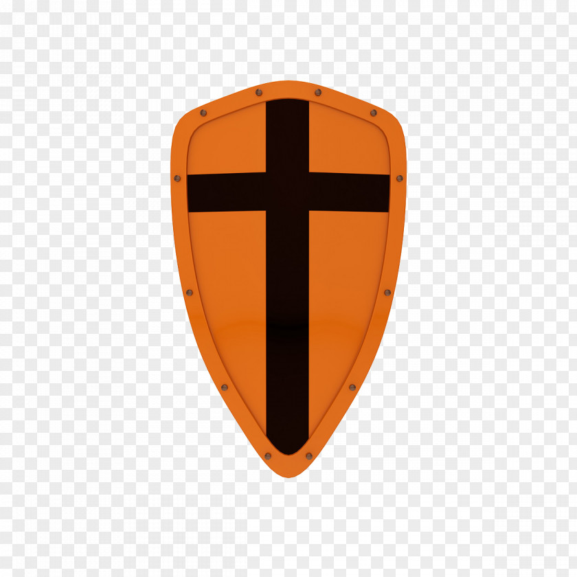 Orange Cross Shield Photography Illustration PNG