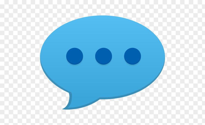 Comment Electric Blue Smiley Nose PNG