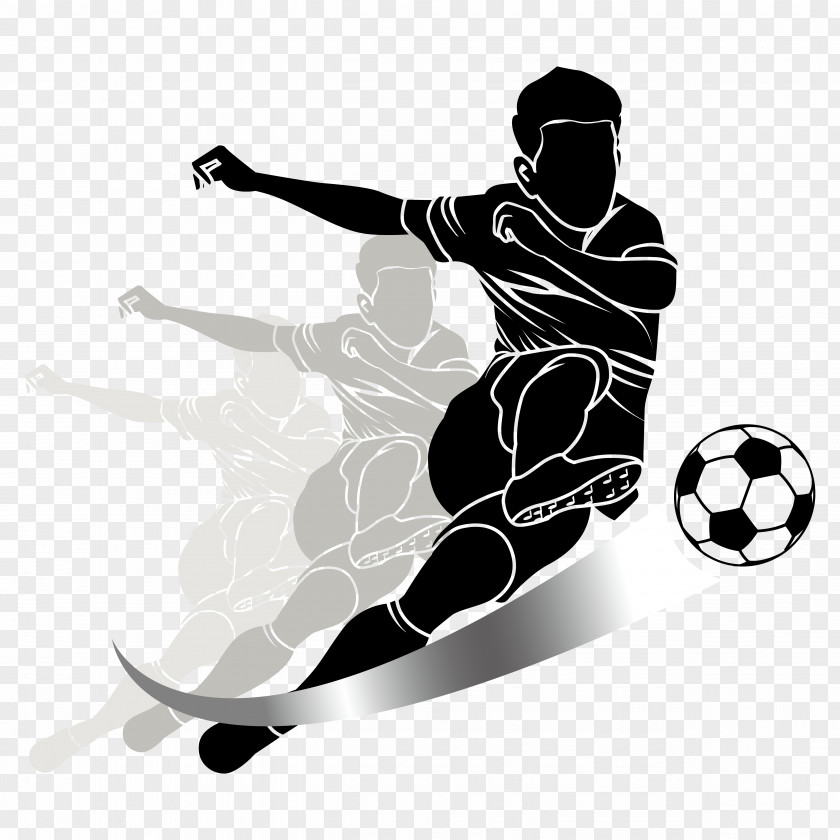 Football Player Kick Sport PNG