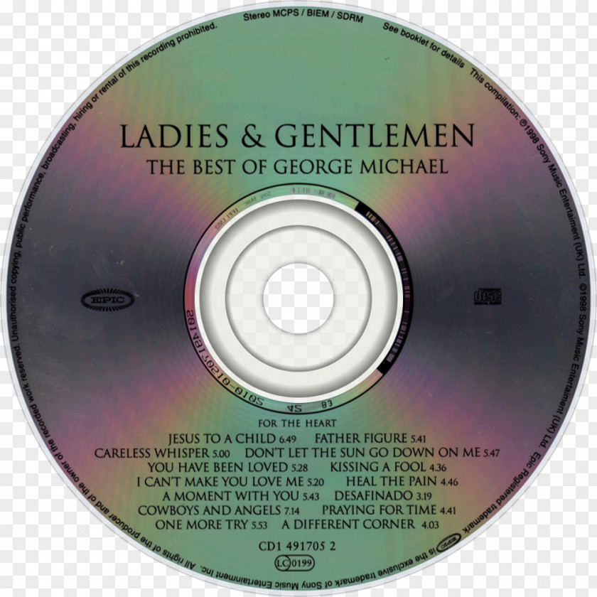 George Michael Compact Disc Ladies & Gentlemen: The Best Of Album Twenty Five Gentleman PNG