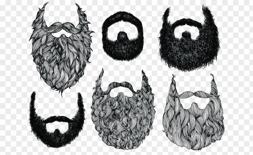 Hand-painted Beard Element World And Moustache Championships Drawing Stock Illustration PNG