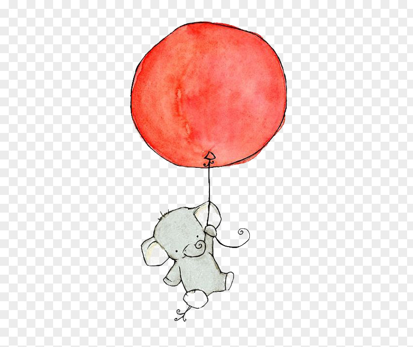 Infant Balloon Elephant Drawing Child PNG Child, Illustrator of children, gray elephant holding balloon illustration clipart PNG