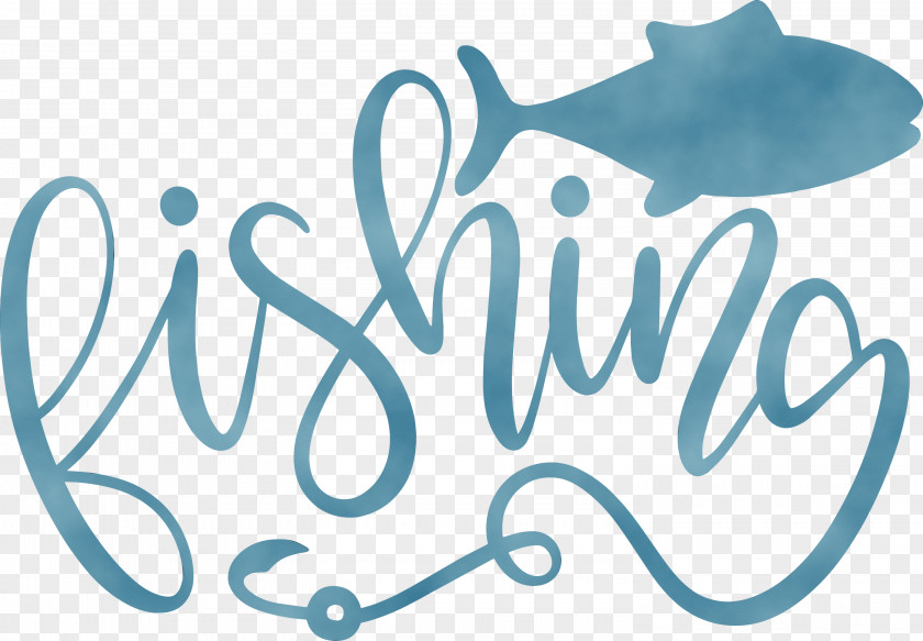 Logo Fishing Calligraphy PNG