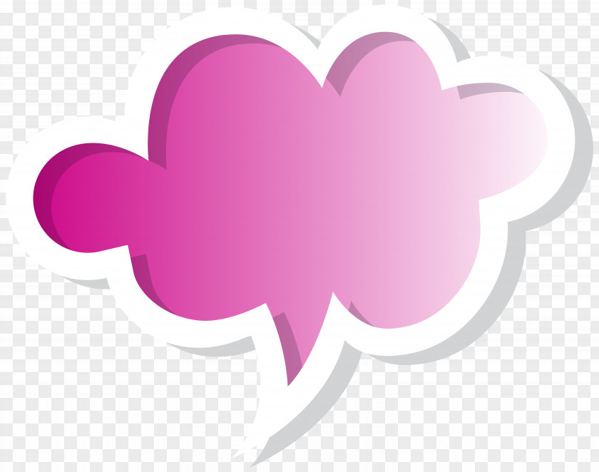 Speech Bubble Cloud Pink Clip Art Image Balloon PNG