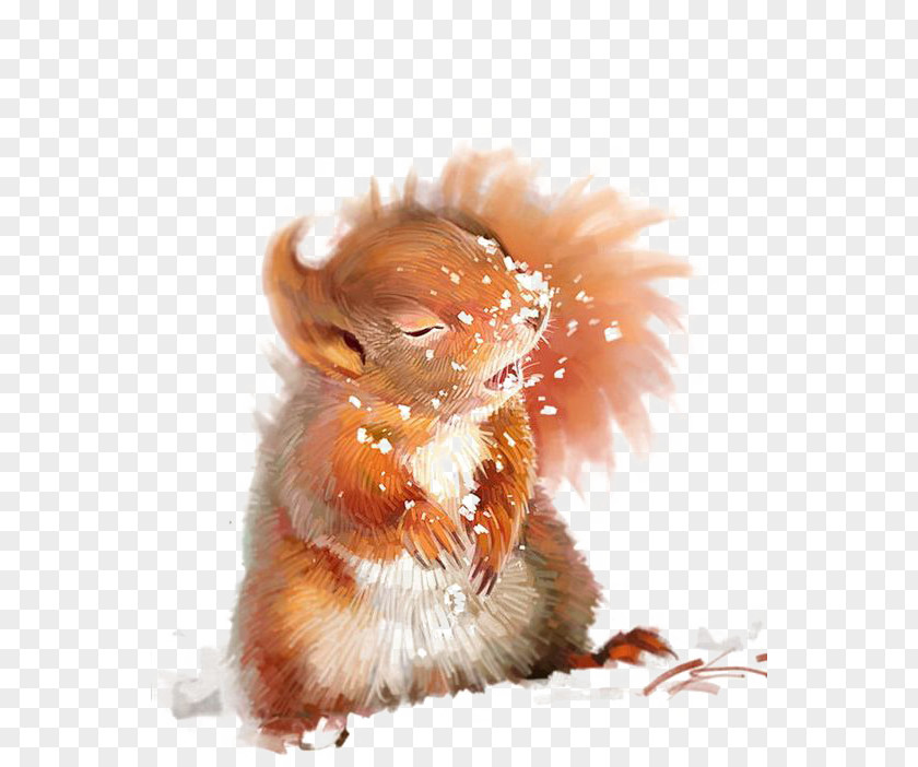 Watercolor Squirrel Painting Drawing Art PNG