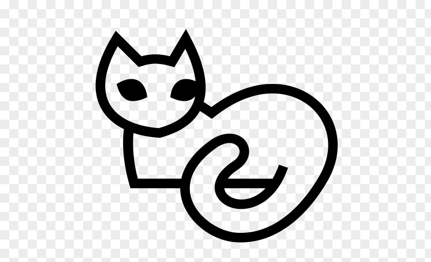 Cat Black And White Clip Art PNG