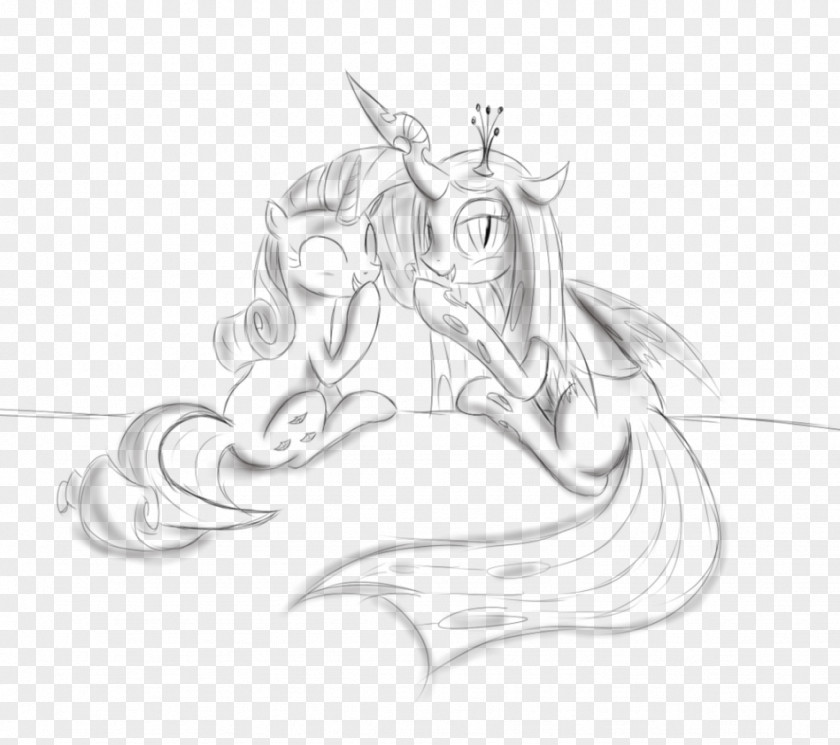Horse White Sketch PNG