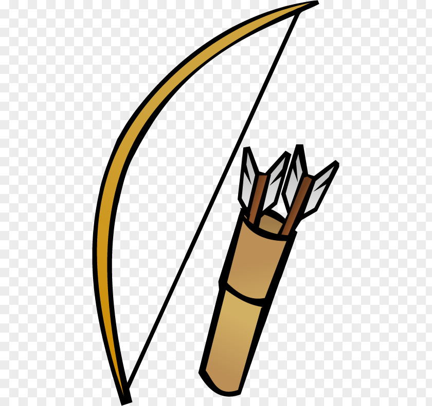 Vector Bow And Arrow Quiver Archery Clip Art PNG