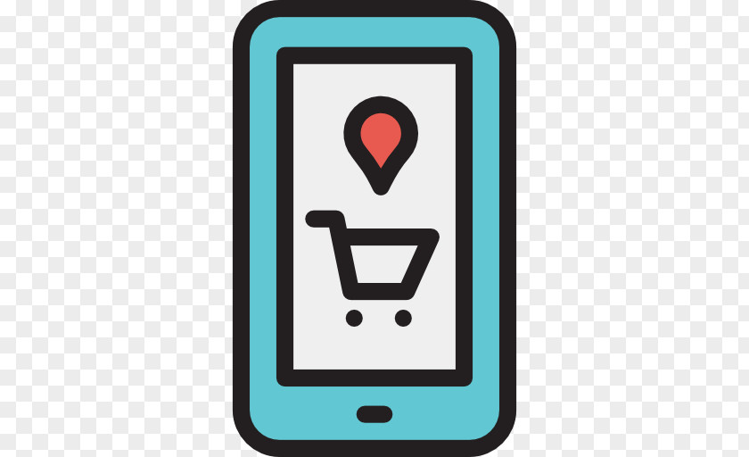 Shopping Cart Mobile Phone Icon PNG