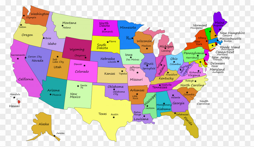 United States Of America U.S. State Map Delaware Capital City Clip Art PNG